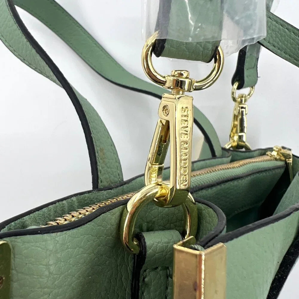 NWOT‎ Steve Madden Basil Green Mini Tote Bag Crossbody 3 Compartment
